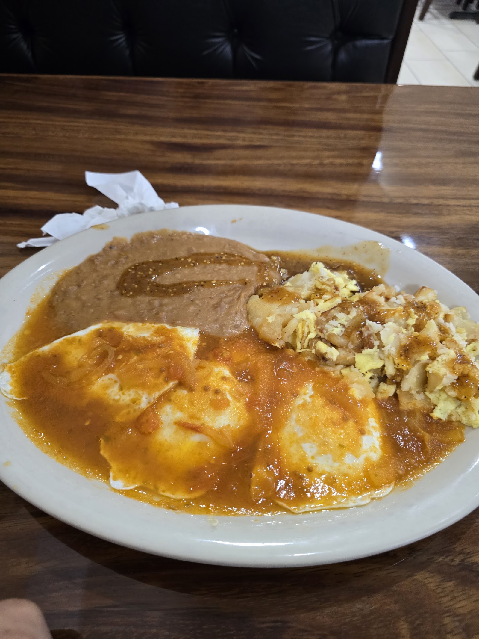 Mexican plate with tortillas at Bandera Jalisco